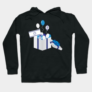 Israel flags and Balloons Hoodie